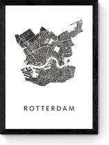 Rotterdam - Ingelijste Stadskaart Poster