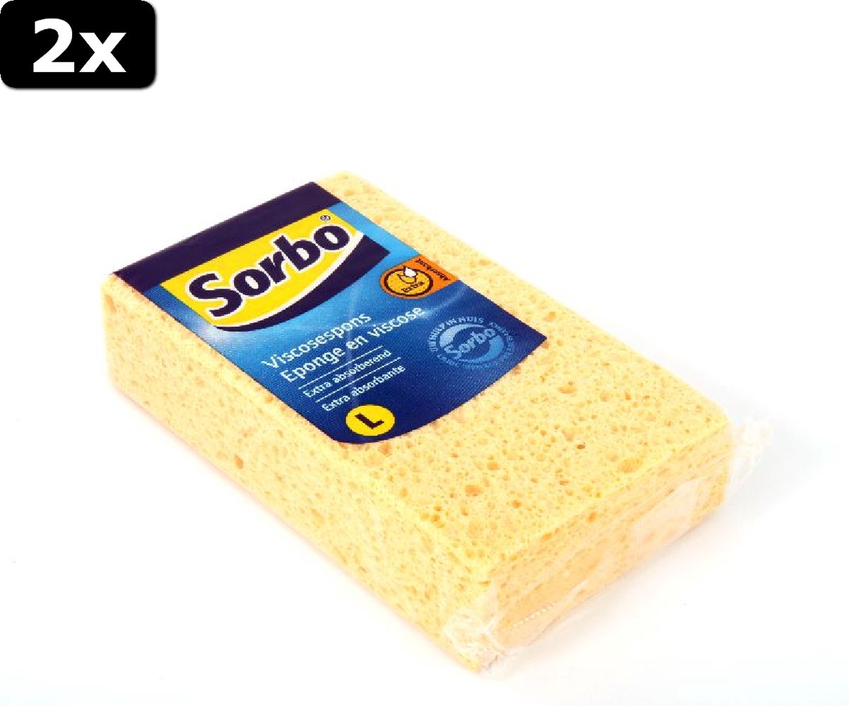 Goedkoopste 2x Sorbo spons viscose large