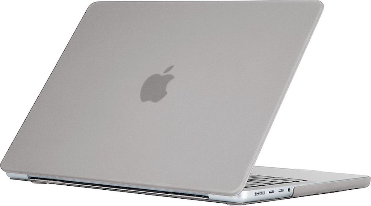 Mobigear - Laptophoes geschikt voor Apple MacBook Pro 14 Inch (2021-2024) Hoes Hardshell Laptopcover MacBook Case | Mobigear Cream Matte - Rock Grey - Model A2442 / A2779 / A2918 / A2992 | Grijs