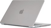 Mobigear Laptophoes geschikt voor Apple MacBook Pro 14 Inch (2021-2024) Hoes Hardshell Laptopcover MacBook Case | Mobigear Cream Matte - Rock Grey - Model A2442 / A2779 / A2918 / A2992 | Grijs