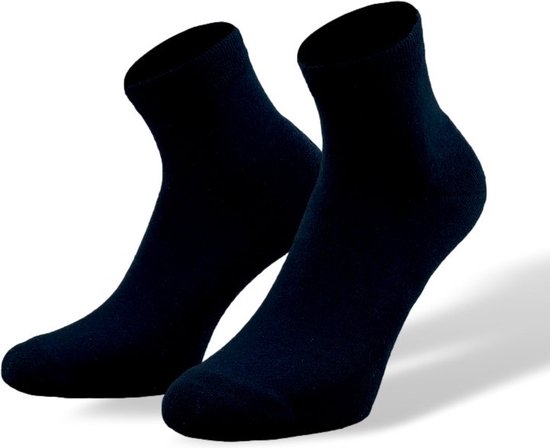 Halfhoge sokken - Quarter - Badstof - Naadloos - Gold Label - Zwart