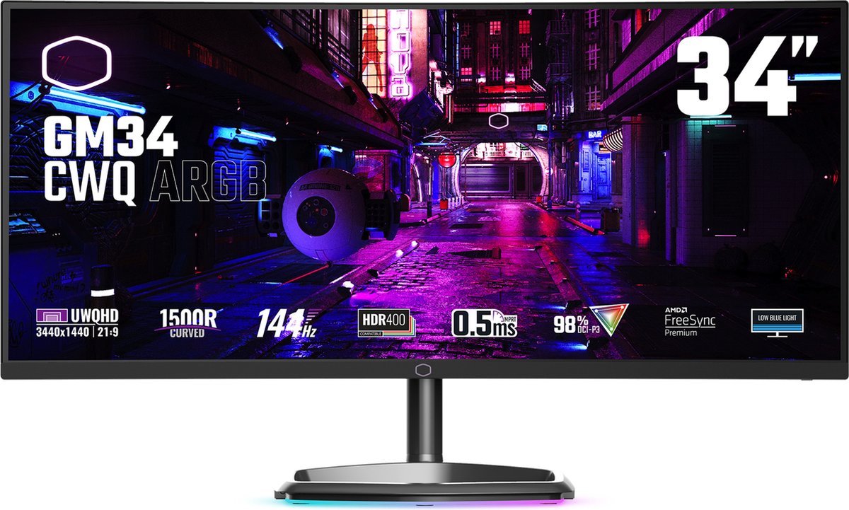 Cooler Master GM34-CWQ ARGB - LED-Monitor Gebogen (1500R)