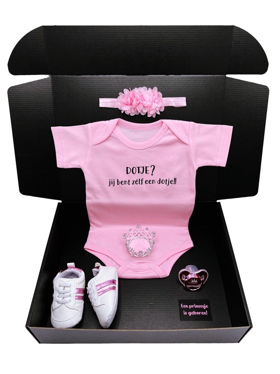 Kraamcadeau -DOTJE -romper - babysneakers - speen -baby hoofdband - rechtstreeks versturen mogelijk - kraamkado van DOTJE — afbeelding 2