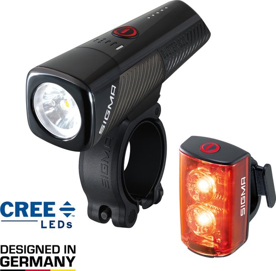 Sigma Buster 800 USB LED Fiets Verlichtingset - 800 Lumen + Buster RL 80 Flash USB - Li-ion accu - Oplaadbaar — afbeelding 2