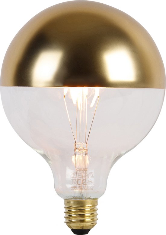 Dekbed rollen Ijveraar Calex Globe Top Mirror Kopspiegellamp - E27 - 200 Lumen – Goud | bol.com