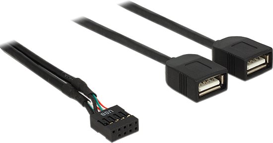 Foto: Pin header adapter usb2 0 v 2x usb a v 0 15 meter