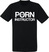 Porn Instructor heren t-shirt zwart | funny | vrijgezellenfeest ...