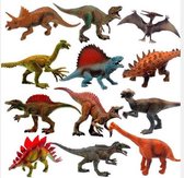 JMKA Dinosaurus speelgoed - dinosaurus- SET 12 STUKS - dinosaurus speelgoed Jurassic world - 15 tot 19 CM GROOT