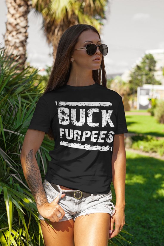 Rick & Rich Workout tshirt - T-shirt S - Buck Furpees shirt - dames t shirts met ronde hals - Sport tshirt - dames shirt korte mouw - Burpees shirt - Gym Motivation tshirt - shirt met opdruk