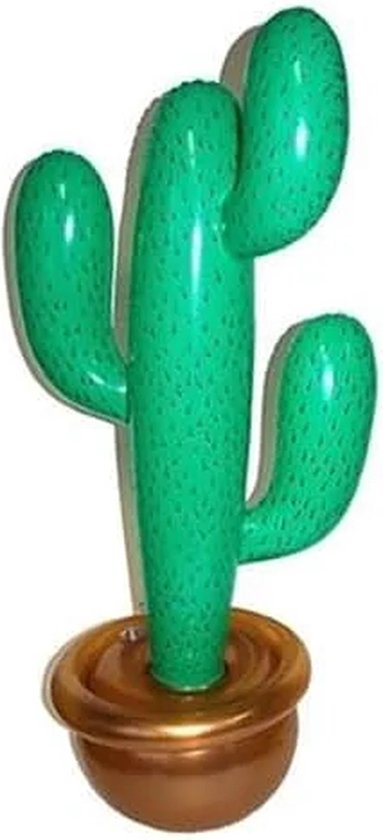 Opblaasbare cactus - Opblaas speelgoed - Zwemmen - Zwembad - Kinderen - 86 cm - PVC - groen - bruin - 1 Stuk cadeau geven