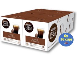 Nescafé Dolce Gusto Lungo Intenso capsules - 6x 16 cups = 96 koffiecups