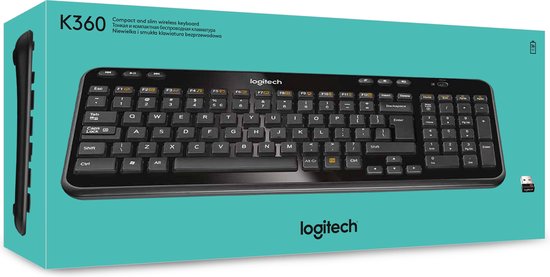 Logitech K360 - Draadloos Toetsenbord - QWERTY ISO - Zwart - Logitech