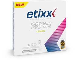 Etixx Isotonic Drink Tabs - Sports Nutrition - Sportdrank - 3X10 tabletten - Limoen - Handige Bruistablet - Extra Natrium (643mg/liter) - Gemakkelijk mee te nemen onderweg