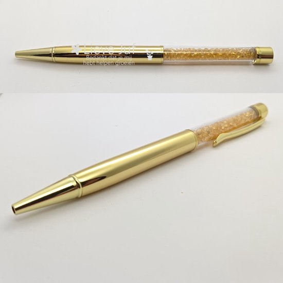 Pen Met Diamantjes En Gravering - Lieve Juf