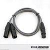 XLR - 2x XLR kabel f/m, Zwart