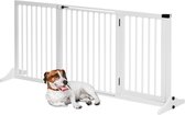 Barrière pour chien - Barrière pour chien - Barrière pour chien - Barrière d'escalier sans perçage - Barrière d'escalier - Chiens x H71 cm - Wit