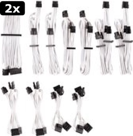 Corsair Premium Individually Sleeved PSU Pro Kit Type 4 Gen 4 kabel Rood, 20-delig