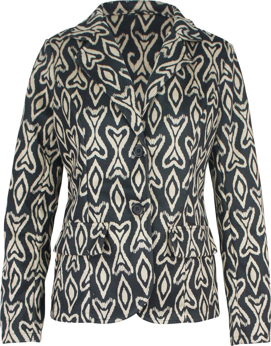 Blazer met Print Zwart