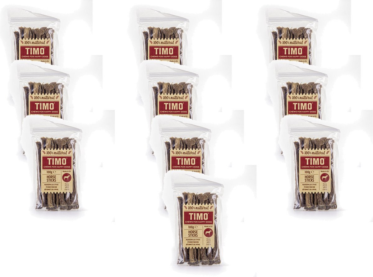 Timo Sticks 100 g - Hondensnacks - 10 x Paardenvlees