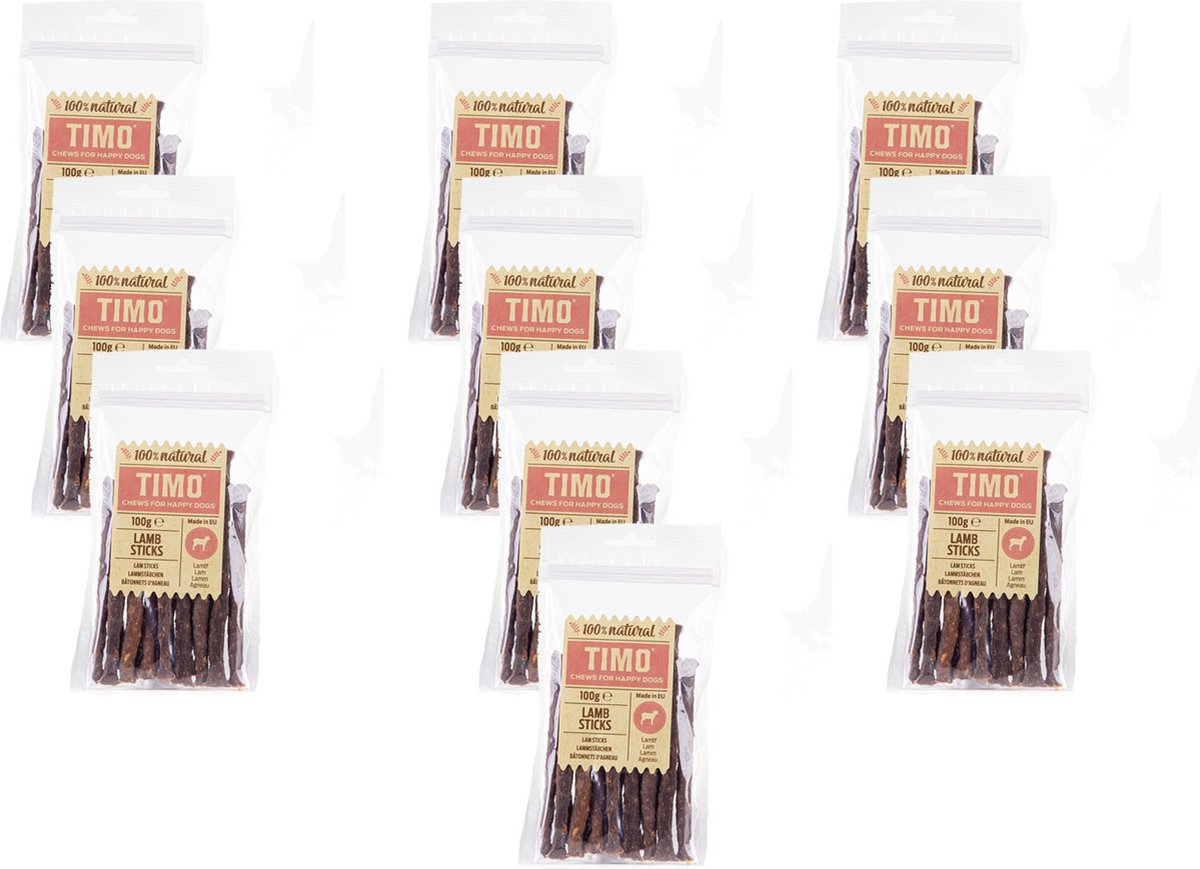 Timo Sticks 100 g - Hondensnacks - 10 x Lam