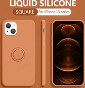 Apple iPhone 14 Plus Back Cover | Telefoonhoesje | Ring Houder | Oranje