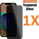 Screenprotector Glas - Privacy Tempered Glass Screen Protector Anti-Spy - 1x Geschikt voor: Apple iPhone 13 Pro Max