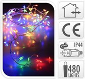 Oneiro’s luxe Zilverdraad - cluster - 480LED - multicolor - kerst – clusterverlichting- feestdagen - winter - verlichting - binnen - buiten – sfeer