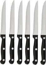 Secret de Gourmet Steakmessen/vleesmessen - 12x stuks - RVS - 22 cm