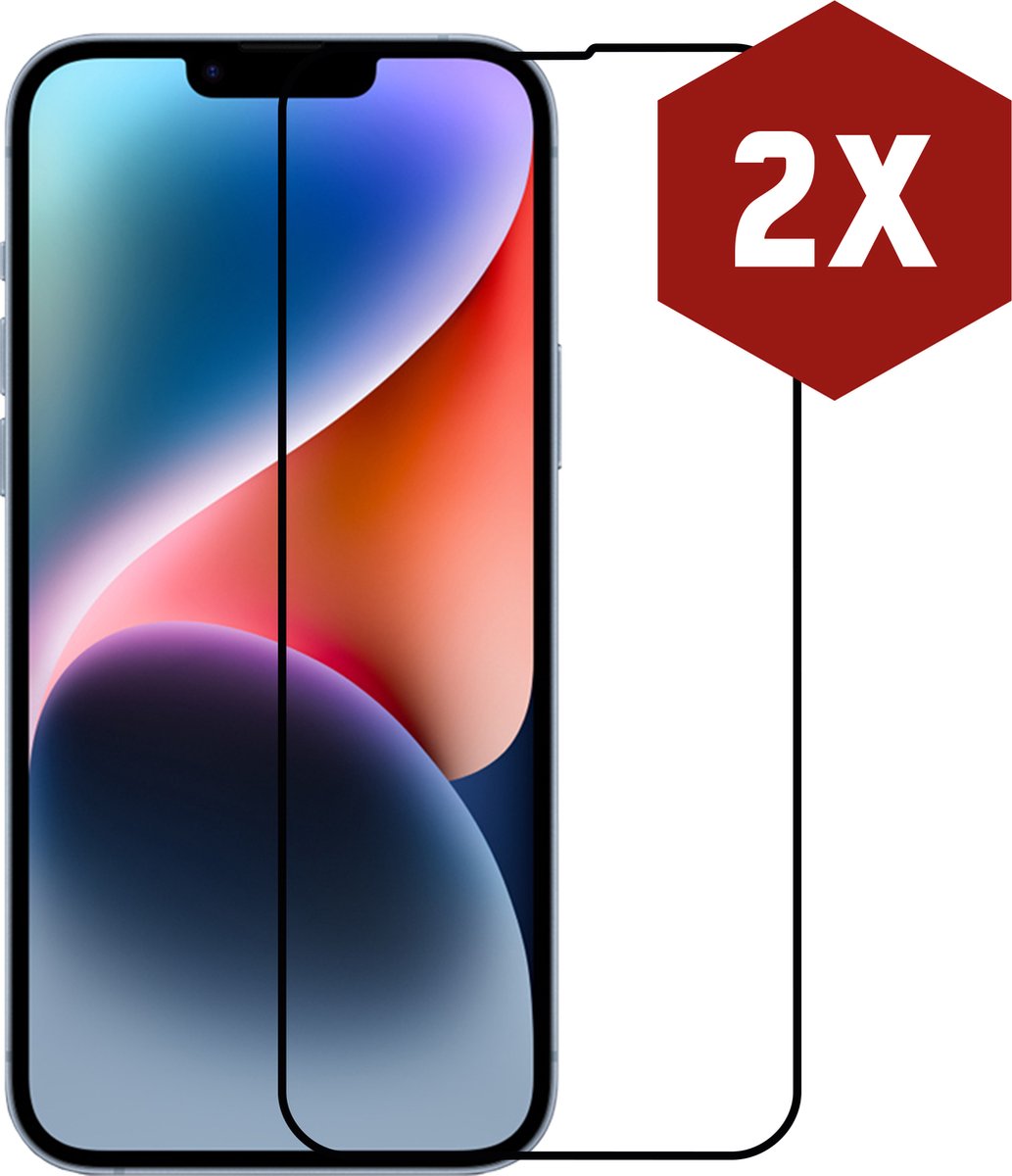 Screenprotector geschikt voor iPhone 14 Plus - Full cover - 2-pack - Kratoshield