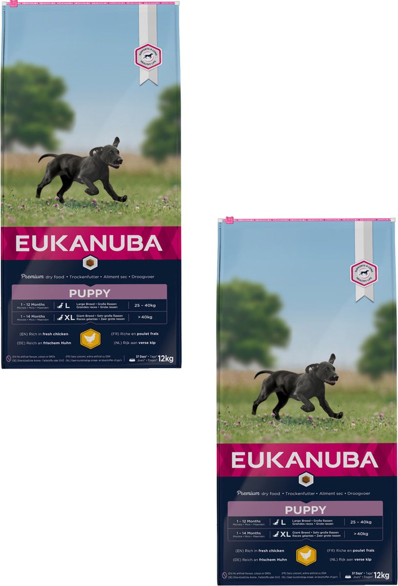 Eukanuba Growing Puppy Large Breed Kip - Hondenvoer - 2 x 12 kg