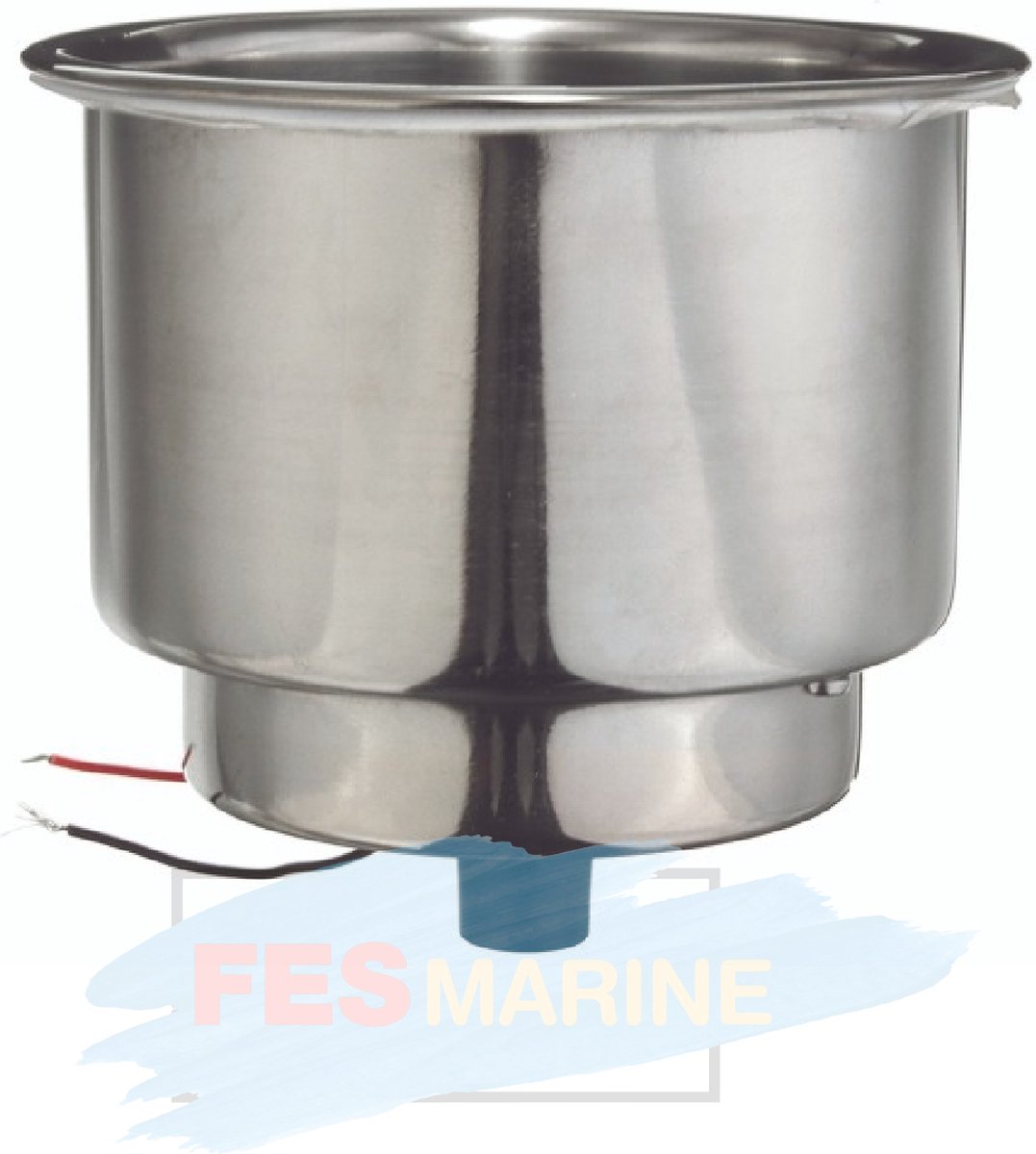 FES Marine inbouw bekerhouder RVS met led