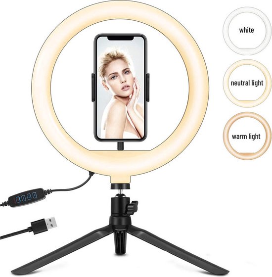 Semco - LED Ringlamp - Met statief - Ringlight voor Instagram - Ring lamp  voor Selfies... | bol.com