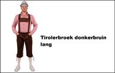 Tirolerbroek donkerbruin luxe lang mt.50/52 - Oktoberfest apres ski bier party festival thema feest