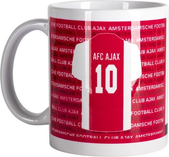 Ajax-mok wit rood wit logo shirt
