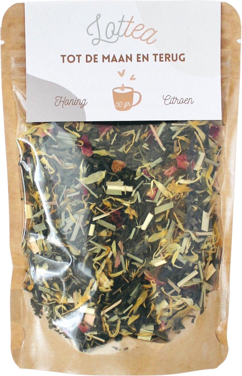 Lottea Tot de Maan en Terug thee 50 Gram Stazak - verse thee, groene thee, thee cadeau, thee geschenk, thee cadeautje