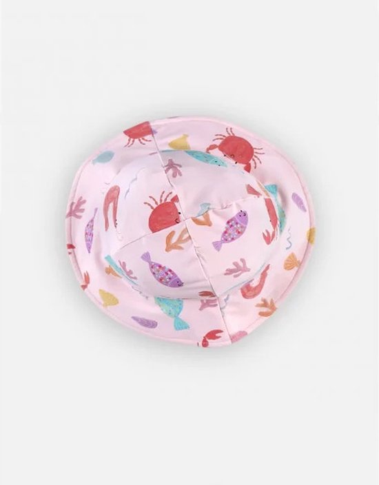 bonnet anti-UV-crabe-rose-noukies-archimedes-T3- 3-4 ans