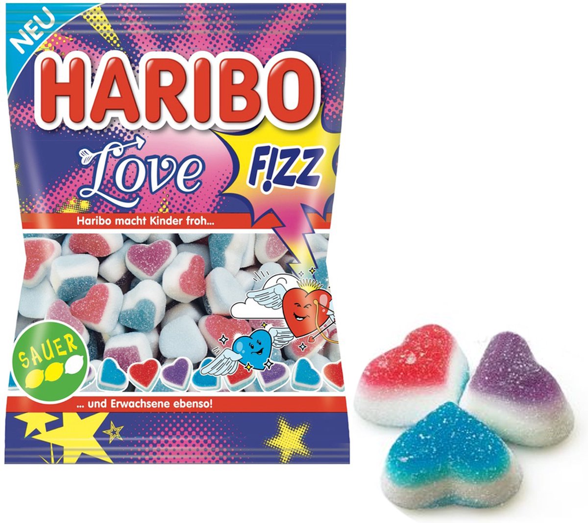 Haribo Love Fizz - 1 kilo