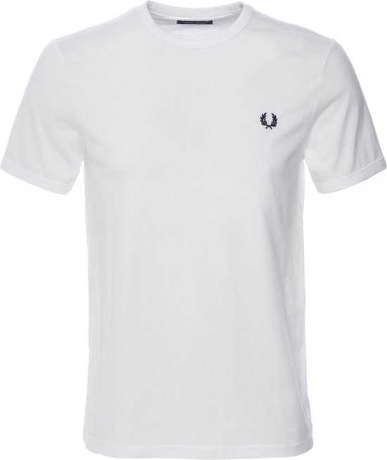 Fred Perry - Ringer T-Shirt Wit - Heren - Maat M - Slim-fit