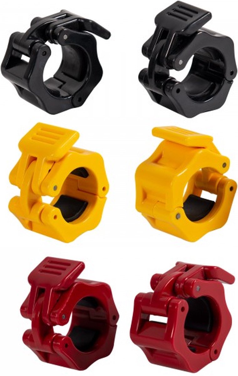 Taurus Fitness 30 mm Halterstangsluiting Pro (rood) - Sluiters – Gewichtssluiters – Halterstangsluiters – Clipsluiting - Sluiters voor halterstang