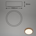 Technische tekening van een ronde LED plafondlamp met afmetingen Ø38cm en 50mm
