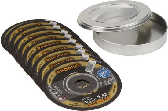 Rhodius XT38 210746 Doorslijpschijf recht 115 mm 1 set(s) RVS, Staal