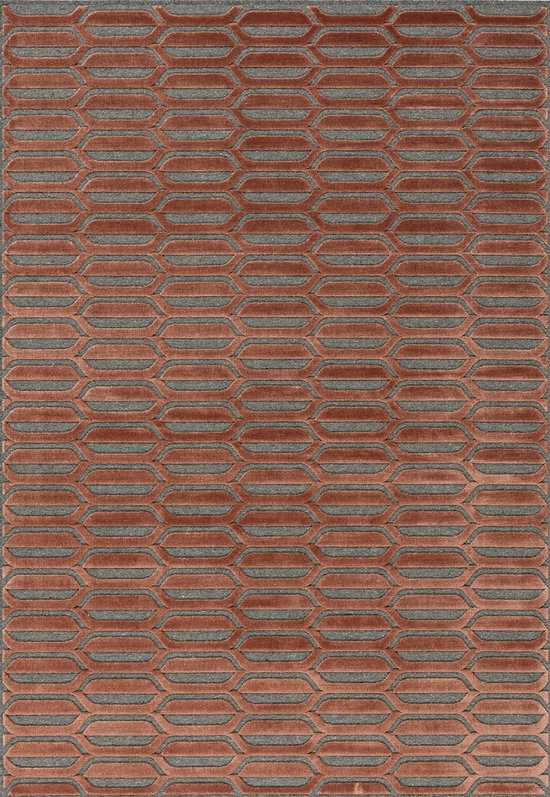 Vloerkleed Brinker Carpets Chiara 949 Grey Red - maat 160 x 230 cm
