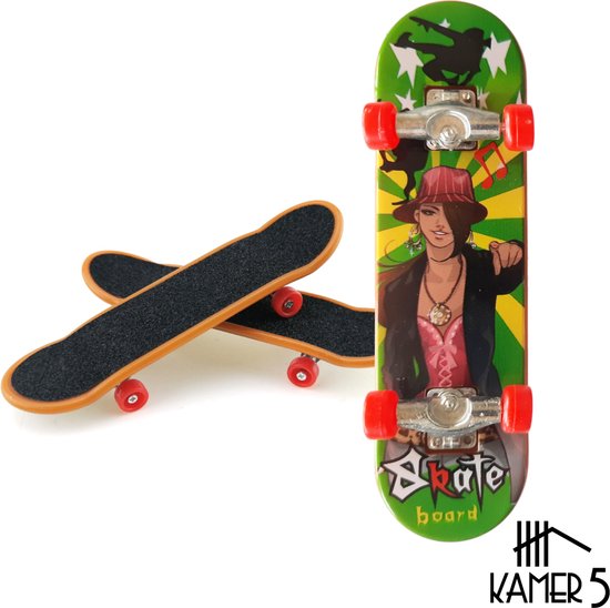 HIHOBDAY Mini Vinger Speelgoed Set, Mini Scooter Vinger Skateboards Vinger Fietsen Tiny Swing Board met Vervangende Wielen en Gereedschap (18 stuks