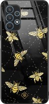 Casimoda® hoesje - Geschikt voor Samsung Galaxy A32 4G - Bee Yourself - Luxe Hard Case Zwart - Backcover telefoonhoesje - Zwart