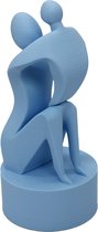 Kraamcadeau Zoon | Standbeeld 'Infinite Love' Blauw | 17cm | Babyshower | Geboorte
