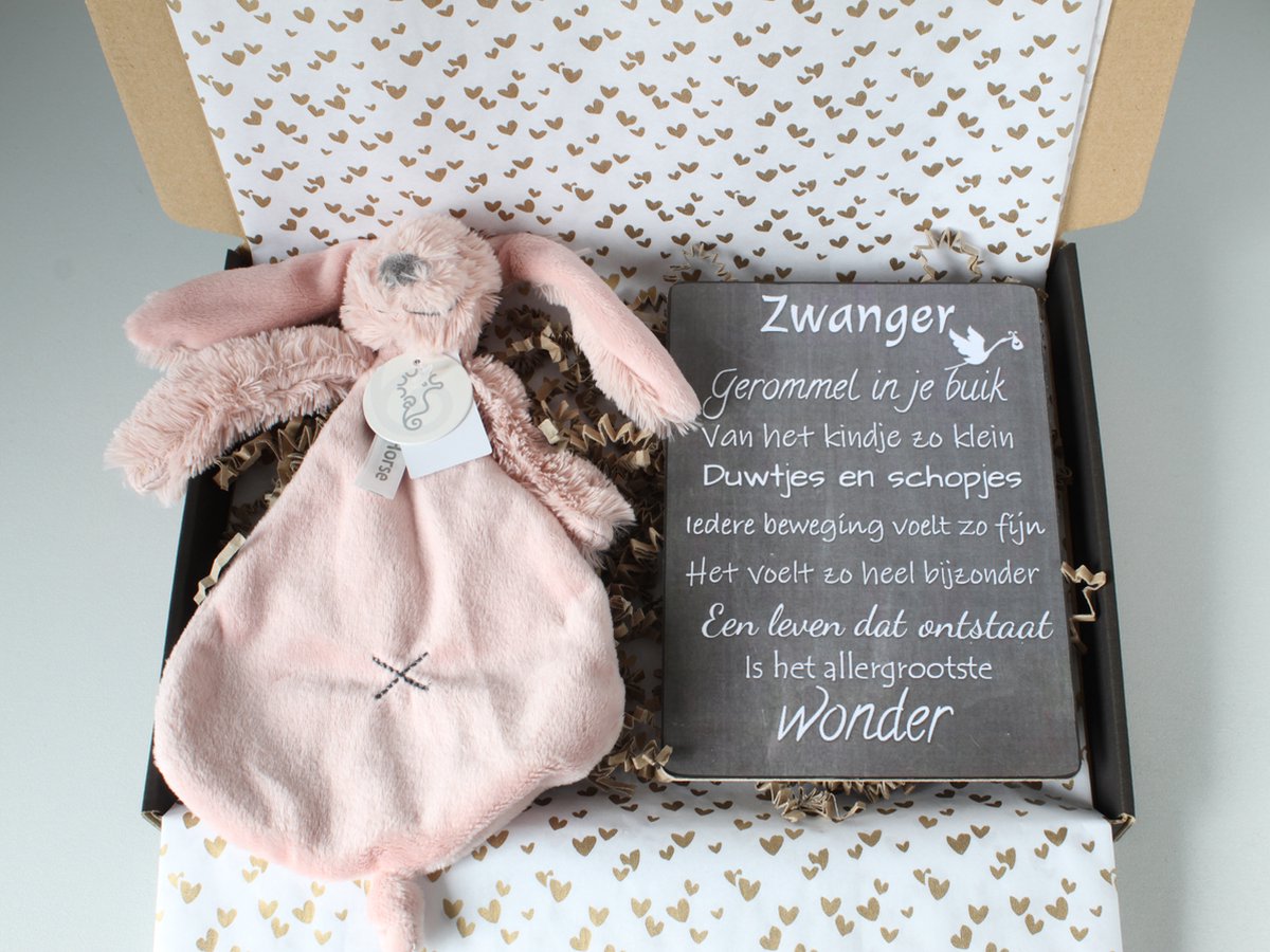 Goedkoopste Brievenbus cadeau Rabbit Richie Old Pink - cadeau zwangerschap - babycadeau - cadeau meisje - babyshower - kraamkado