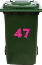 Kliko Sticker / Vuilnisbak Sticker - Nummer 47 - 14,7 x 25 - Roze