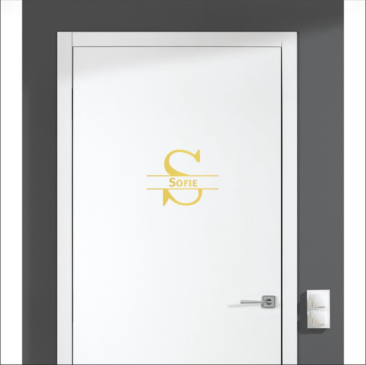 Deursticker Met Naam -  Sofie - Goud