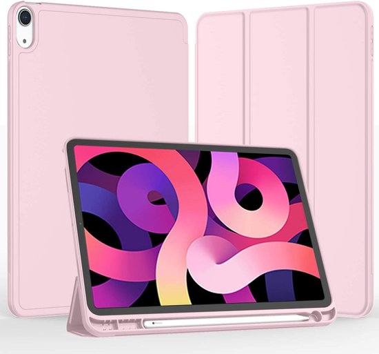 Étui pour iPad Air 3 - Étui à trois volets - Rose - Convient pour Apple iPad  Air 3e... | bol