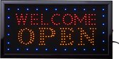 Led bord – Welcome open - 50 x 25cm - Led verlichting - Bar Decoratie - Light box - led borden - Decoratie - LED - Led decoratie - Cave & Garden